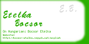 etelka bocsor business card